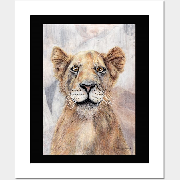 Proud Lioness Wall Art by KatareyDesigns